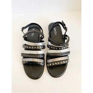 Vaneli Black‎ & Silver Studded Strappy Sandals – Size 9.5